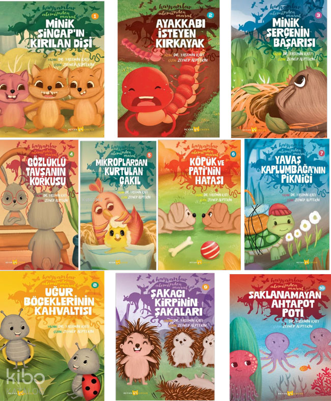 Hayvanlar Aleminden Masallar Seti - (10 Kitap) - 1