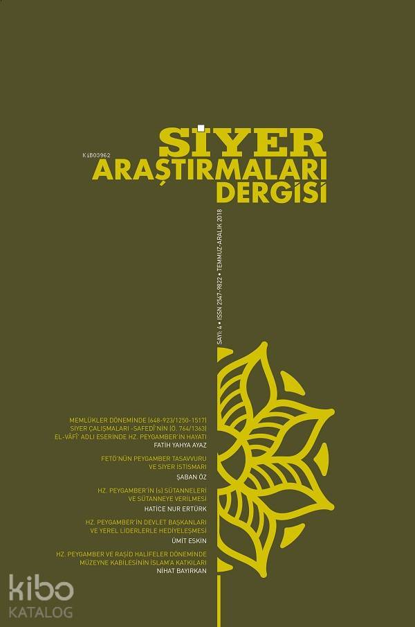 Siyer Araştırmaları Dergisi 4. Sayı - 1